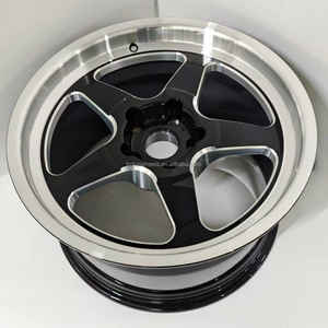 Jantes forgées sur mesure 18x12 18x10 pouces 5x120.65 1 pièce noire usinée avec bec de cygne pour course de dragsters pour Chevrolet Corvette Grand Sport - Product Image 3