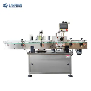 Automatic labeling machine for plastic glass round bottles jars cans container