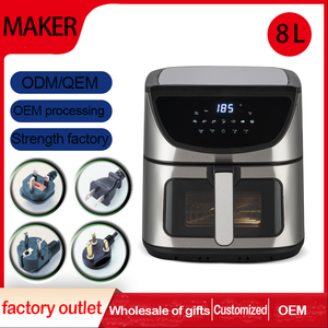Электронное Сенсорное визуальное окно высокой четкости для дома, интеллектуальная Бездымная и легко очищаемая воздушная фритюрница из нержавеющей стали 8 л - Product Image 2