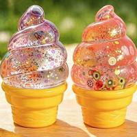 Spiral Dopamine-Color-Block Fun-Style Ice-Cream-Cone-Shaped Milky-Scented Lazy Sheep Head Squishy Rubber Anxiety Relief
