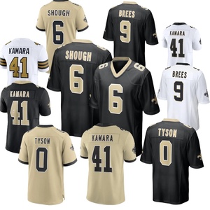 Grosir Pabrik Bordir New Orleans # 0 Tyson # 6 Shough # 9Brees # 41Kamara Jersey Sepak Bola Amerika - Product Image 1