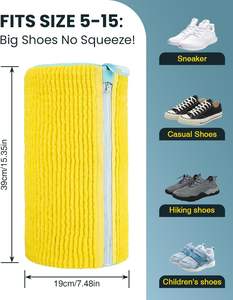 Sac de lavage pour chaussures, filet de lavage rembourré, sacs de séchage pour machine à laver les chaussures domestiques - Product Image 2