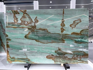 Losas de cuarcita de color verde esmeralda de lujo natural, diseño moderno pulido, garantía de 1 año para aplicaciones hoteleras - Product Image 5