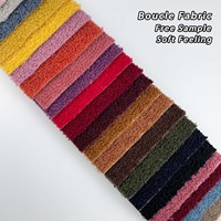 Tissu bouclé imprimé en gros 300 GSM 100 % polyester résistant à l'abrasion et aux taches pour revêtement de canapé et mobilier de maison