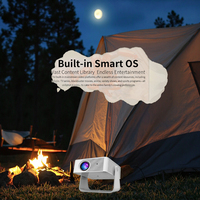 Projecteur LED intelligent Android 4K portable avec Wi-Fi, correction trapézoïdale automatique, courte focale, pour cinéma maison et usage professionnel, objectif manuel, 2G Pico Mini US