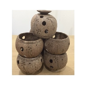 Vente en gros pot de fleur de coquille de noix de coco écologique/pot de coquille de noix de coco du Vietnam fabrique - Product Image 3