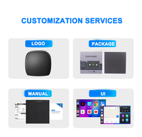 Mini Boîtier CarPlay AI avec Processeur Qualcomm Puissant 4+64G, Adaptateur Android, Kit de Liaison Miroir Téléphone, Compatible Netflix, YouTube, Waze, Spotify, Cartes