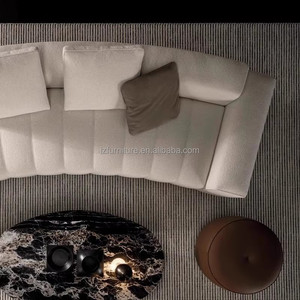 โซฟาหนังอิตาลีสุดหรูทรงโค้งแบบโมเดิร์นสั่งทำพิเศษสำหรับวิลล่า - Product Image 3