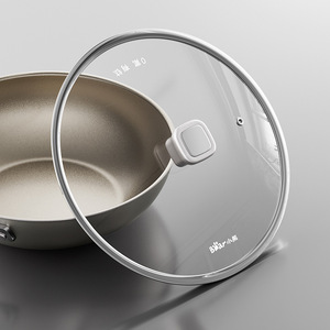 Little Bear Titanium Ceramic Nonstick Frying <b>Pan</b> 30Cm 32Cm With Lid For Induction Cooktop Home Use - Product Image 4