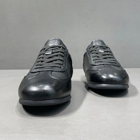 Baskets d'été pour hommes de style européen en cuir véritable et tissu respirant, avec coutures color-block, tendance, élégantes et polyvalentes