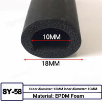 Joint d'étanchéité circulaire creux en caoutchouc EPDM - résistant aux intempéries, insonorisant, amortissant les chocs, bande d'étanchéité flexible
