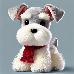 Lindo superventas <span class=keywords><strong>Schnauzer</strong></span> <span class=keywords><strong>cachorro</strong></span> de peluche productos personalizados al por mayor muñecas de animales de simulación - Product Image 2