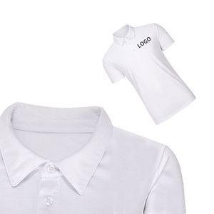 <b>White</b> Color Unisex T <b>Shirt</b> Custom Print Golf Sports <b>Plain</b> Polyester <b>Polo</b> Short for Men - Product Image 1