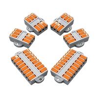 Connecteurs d'alimentation électriques universels rapides compacts -512/513/514/515 avec éclairage LED, contacts en laiton et cuivre, 600V 20A