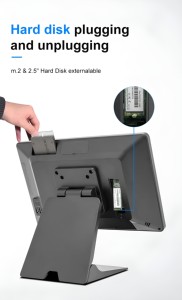 เครื่องบันทึกเงินสดแบบหน้าจอสัมผัสขนาด 15.6 นิ้ว ระบบ POS ออลอินวัน พร้อมซอฟต์แวร์ SDK เครื่องพิมพ์ ลิ้นชักเก็บเงิน เครื่องสแกน สำหรับธุรกิจค้าปลีก - Product Image 4