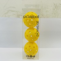 Ensemble de pickleball de haute qualité avec logo personnalisé en TPE à haute élasticité, comprenant des balles de compétition à 40 trous et des balles de pratique perforées à 26 trous