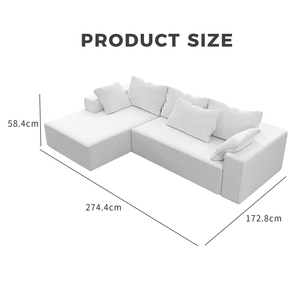 Convertible Sectional <b>Sofa</b> Couch Memory Foam Floor Mattress Apartment Living Room Office L Shape <b>Sofa</b> - Product Image 6