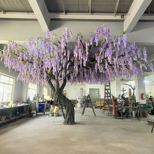 Árbol Artificial de Glicinia Azul Grande de 3m, Árbol Grande con Flores para Decoración del Hogar, Árbol Artificial de Flores Púrpuras para Interiores, Árboles Grandes para Restaurantes - Product Image 2
