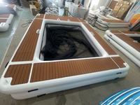 Plateforme flottante gonflable pour yacht, quai aquatique pour océan et mer