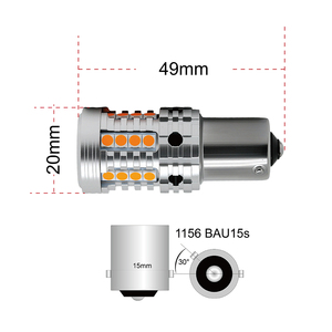 Sunkia BA15S BAU15S SUNKIA 3030 27SMD Canbus LED T20 7440 indicatori di direzione lampade senza errore 21W lampadine a LED <span class=keywords><strong>1156</strong></span> <span class=keywords><strong>P21W</strong></span> - Product Image 5