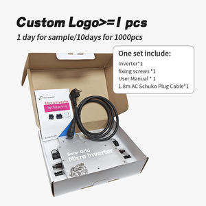 <span class=keywords><strong>Microinversor</strong></span> de Red para Sistema Solar Monofásico de CA, 110/220/230V, 400W, IP65 Impermeable, 92% de Eficiencia, Certificado CE/FCC - Product Image 4