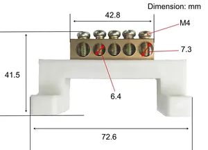 Chaer Een Professionele Fabrikant Oem Messing Aarding Verdeelkast Neutrale Messing Terminal Blok