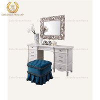 Meubles de salle à manger en bois massif, style européen, set de luxe blanc, 4 pièces