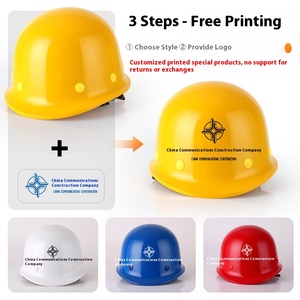Round Hard Hat Construction Safety <strong>Helmet</strong> Made of Polycarbonate <strong>Plastic</strong> and Fiberglass Factory Processed - Product Image 2
