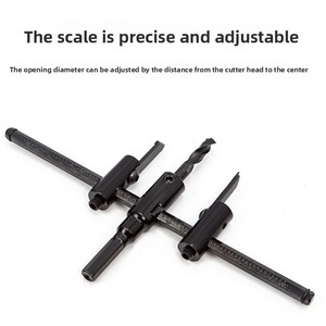 Perforateur réglable de type aéronautique pour le perçage du bois, du cloison sèche et du plastique ; <span class=keywords><strong>Alésoir</strong></span> pour luminaires encastrés (120mm/200mm) - Product Image 4