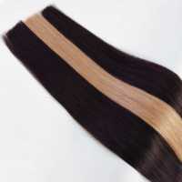 Extensions de cheveux brésiliennes en gros, invisibles, fines, sans couture, double trame, couleur balayage piano, Genius Weft