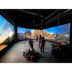 3D אפקט Led קיר תצוגת 3.9mm נייד פנל Immersive 8K וירטואלי חזותי ירי סטודיו רקע מסך