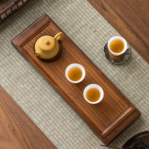 Chinese Style Bamboo <b>Tea</b> <b>Tray</b> Rectangular Dry Brewing Kung Fu <b>Tea</b> Set Teapot Holder For Afternoon <b>Tea</b> Ceremony Accessories - Product Image 2