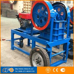 Concasseur à mâchoires diesel portable PE 150x250, mini concasseur de roche mobile avec boîte de vitesses à roulements, prix compétitif du fournisseur - Product Image 2