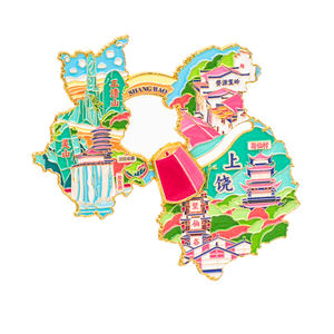 Изготовленные на заказ 3D металлические наклейки на холодильник – сувениры с изображением городов-туристических центров - Product Image 6