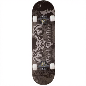 Skateboard professionnel double rocker double kick 31 pouces, plateau en érable, roulements ABEC-9, roues en PU 95A, design graphique personnalisé - Product Image 1