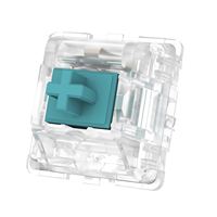Interrupteurs DUROCK T1 67g à ressort plaqué or, interrupteurs tactiles clairs RGB personnalisés pour clavier, PCBs Hotswap, tige Holy Panda Teal 60M+