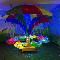 Manège musical rotatif haut de gamme pour 6 personnes, avec système de chronométrage par jetons, pour usage commercial et scolaire