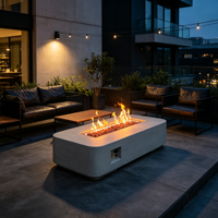 Table de foyer au design moderne, brasero minimaliste pour patio, jardin, cour et barbecue