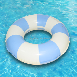 Flotador Inflable de PVC para Niños de 60 a 120 cm, Plegable, Portátil, Resistente y Ecológico, Azul y Blanco - Product Image 1