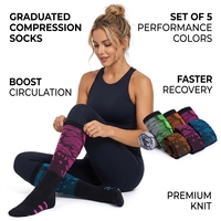 Chaussettes de compression pour sports de plein air, logo personnalisable, respirantes, antibactériennes, écologiques, pour jeunes et enfants, hauteur genou, automne