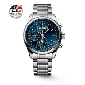 Montre de luxe décontractée pour homme, mouvement mécanique, cadran en cristal saphir, bracelet en acier inoxydable, chiffres romains, phase de lune, 42 mm - Product Image 1