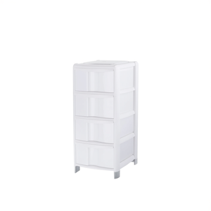 Cassettiera salvaspazio 4C (38.5x39.5x86cm) bambù bianco 9022069112 - Product Image 2
