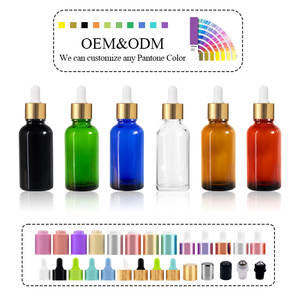 Huile essentielle sérum verre flacon compte-gouttes bouchon cosmétique <span class=keywords><strong>emballage</strong></span> doré argent prêt expédition en stock vert échantillon <span class=keywords><strong>gratuit</strong></span> - Product Image 6