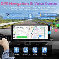 Pantalla CarPlay Portátil de 10.26'' con Cámara Frontal y Cámara Trasera, Monitor Universal para Automóvil, CarPlay Inalámbrico y Android Auto