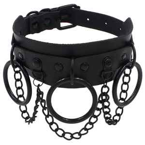 Manufacturers Direct European and American Collar Necklaces <strong>O</strong>-<strong>ring</strong> Black Chain Collarbone Chain <strong>Choker</strong> - Product Image 1