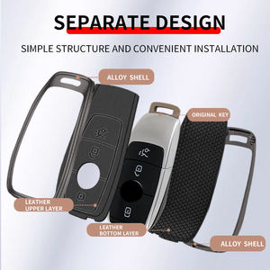 NUEVA Funda de Cuero y Aleación de Zinc para Llave de Coche Mercedes Benz Clase A, C, E, S, G, GLC, CLE, CLA, GLB, GLS, W177, W205, W213, W222, X167, AMG - Product Image 3