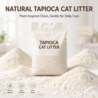 Litière pour chat en manioc haute efficacité, désodorisante, sans essence artificielle, formule douce, protection anti-humidité