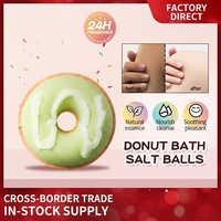 SADOER Bombe de bain Macaron Donut 100g, boule effervescente végane pour spa, parfum menthe douce, OEM, marque privée, faible MOQ