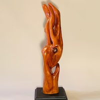 Statue effet bois décoration maison personnalisée artisanat en bois