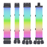 Kabel GPU SNOWMAN A40 ARGB 12+4pin Kotak Warna untuk Casing PC, Aksesoris Komputer untuk Kipas Casing Carbet, Tersedia